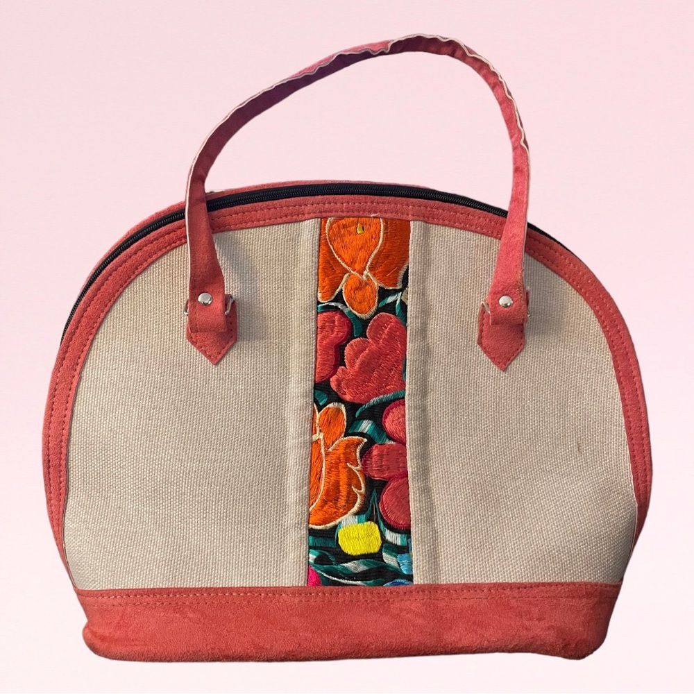 Floral Canvas Shell Bag - Picture 2 of 3
